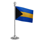 Bahamas Car Dashboard Flag of 2in x 3in With A Steel or Plastic Base