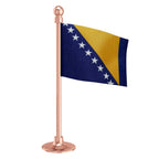 Bosnia & Herzegovina Car Dashboard Flag of 2in x 3in With A Steel or Plastic Base