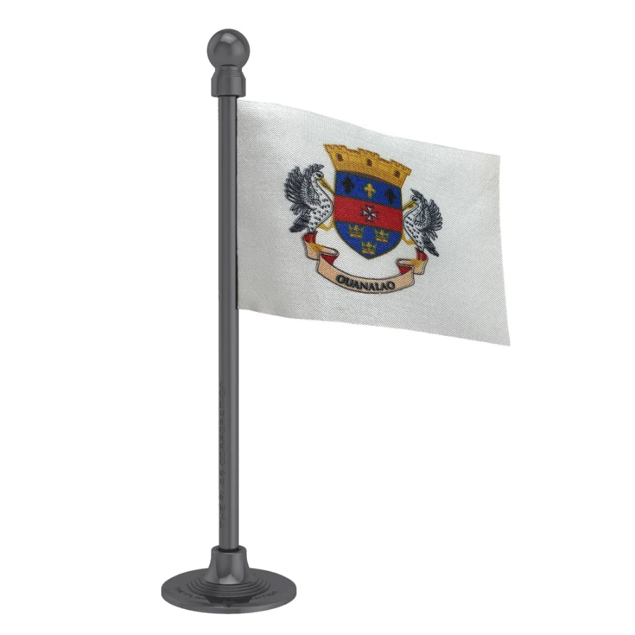 Saint Barthelemy Car Dashboard Flag of 2in x 3in With A Steel or Plastic Base