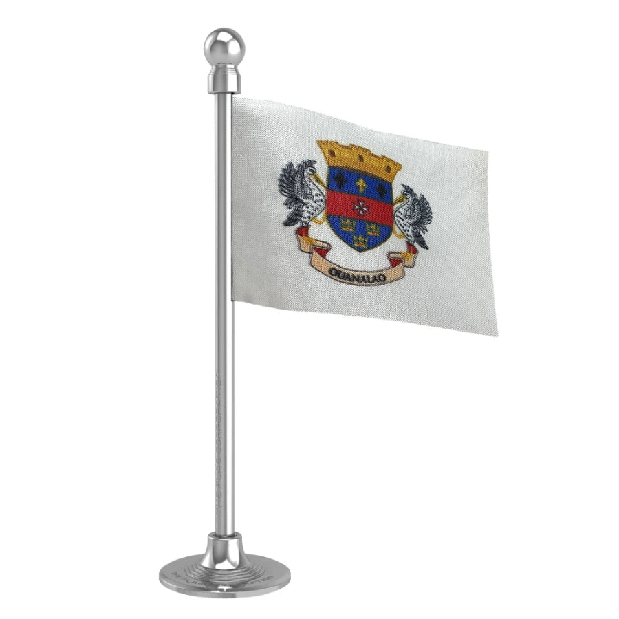 Saint Barthelemy Car Dashboard Flag of 2in x 3in With A Steel or Plastic Base