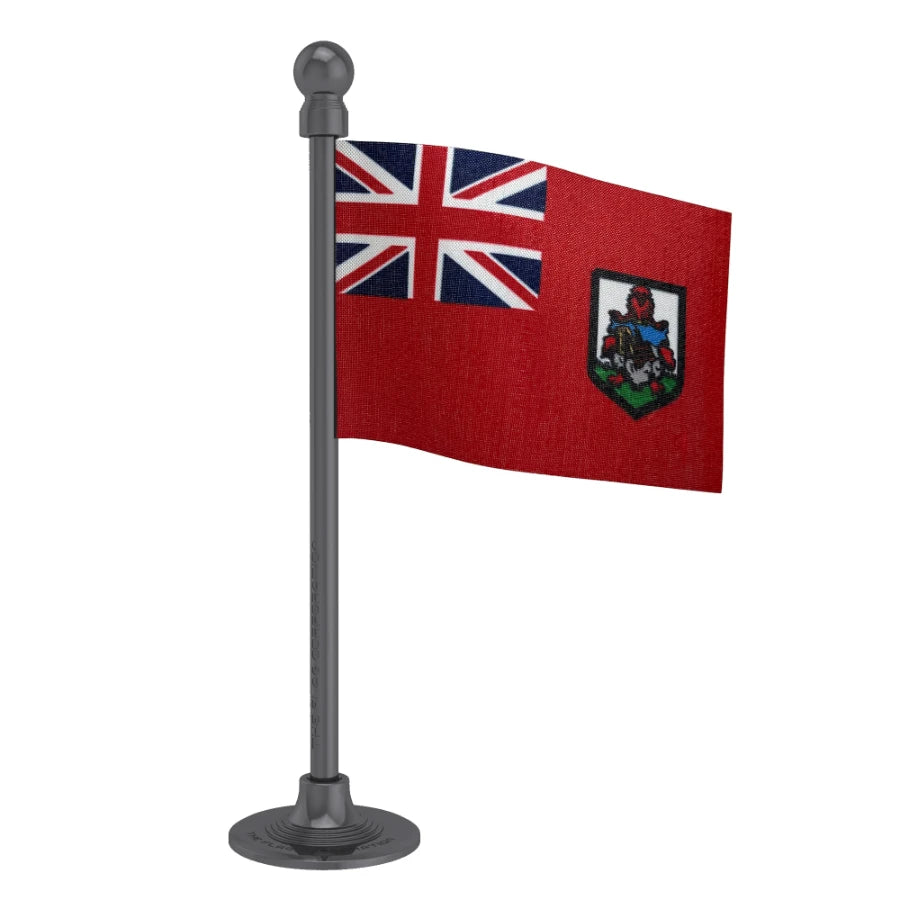 Bermuda Car Dashboard Flag of 2in x 3in With A Steel or Plastic Base