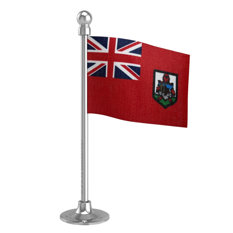 Bermuda Car Dashboard Flag of 2in x 3in With A Steel or Plastic Base