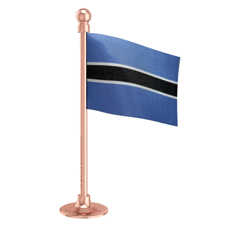 Botswana Car Dashboard Flag of 2in x 3in With A Steel or Plastic Base