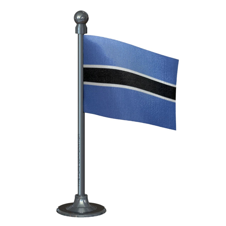 Botswana Car Dashboard Flag of 2in x 3in With A Steel or Plastic Base