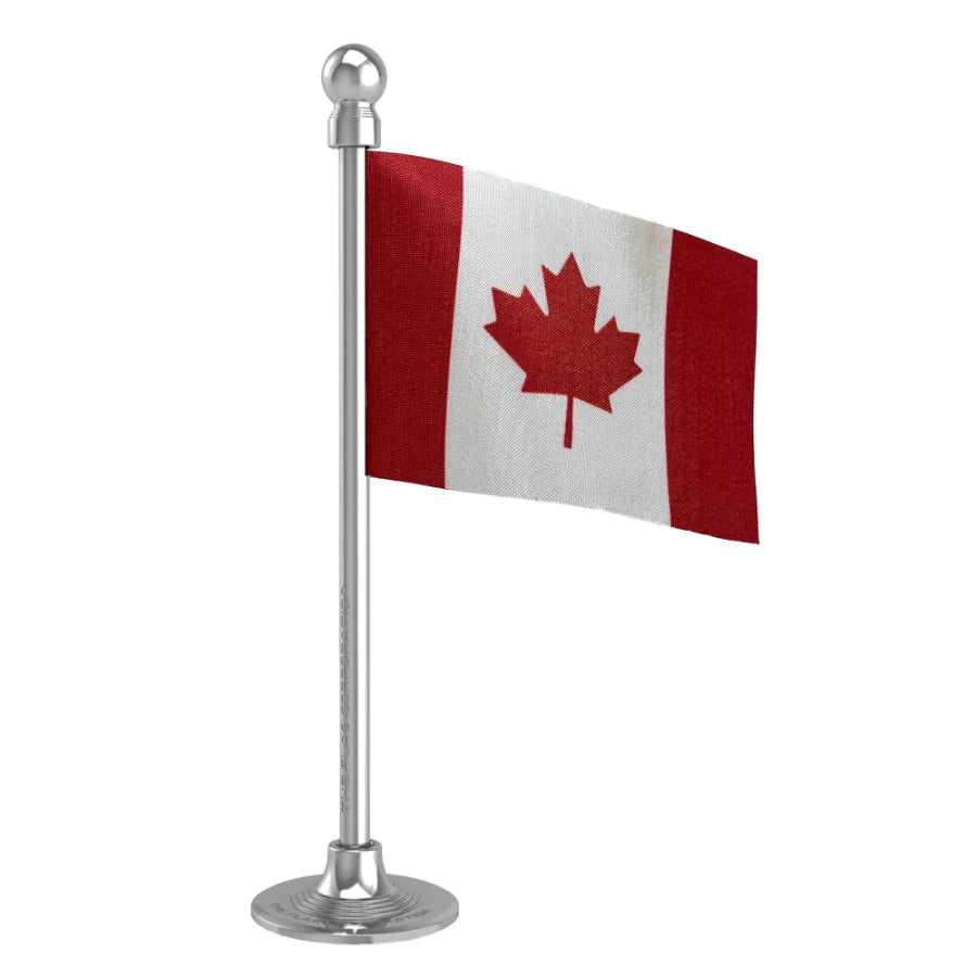 Canada Car Dashboard Flag of 2in x 3in With A Steel or Plastic Base
