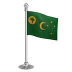 Cocos (Keeling) Islands Car Dashboard Flag of 2in x 3in With A Steel or Plastic Base