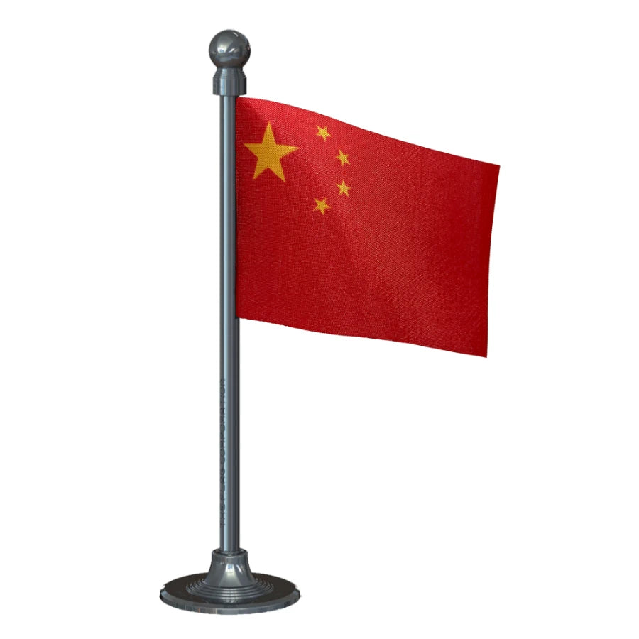 China Car Dashboard Flag of 2in x 3in With A Steel or Plastic Base