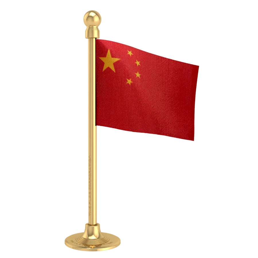 China Car Dashboard Flag of 2in x 3in With A Steel or Plastic Base