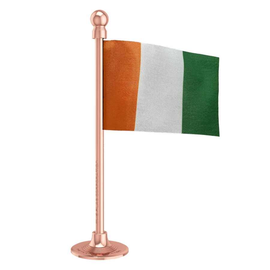 Côte d'Ivoire Car Dashboard Flag of 2in x 3in With A Steel or Plastic Base