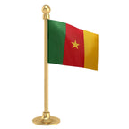Cameroon Car Dashboard Flag of 2in x 3in With A Steel or Plastic Base