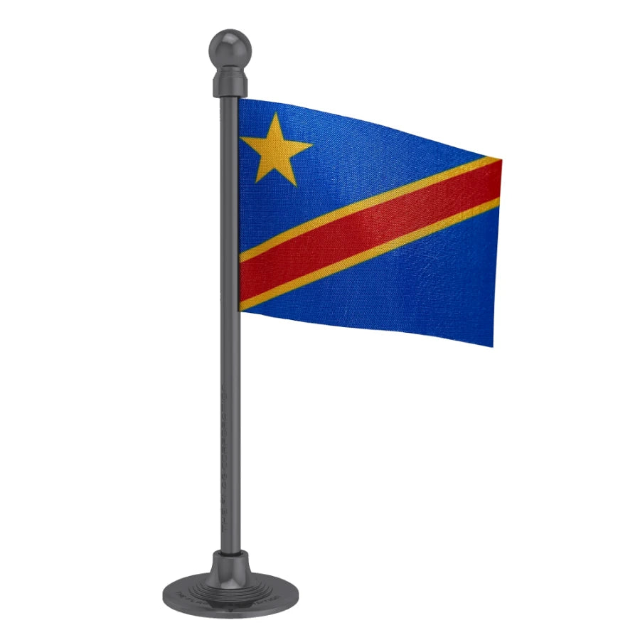 Congo (Kinshasa) Car Dashboard Flag of 2in x 3in With A Steel or Plastic Base