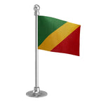 Congo (Brazzaville)  Car Dashboard Flag of 2in x 3in With A Steel or Plastic Base
