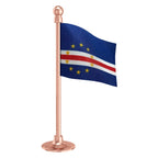 Cape Verde Car Dashboard Flag of 2in x 3in With A Steel or Plastic Base