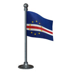 Cape Verde Car Dashboard Flag of 2in x 3in With A Steel or Plastic Base