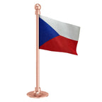 Czech Republic Car Dashboard Flag of 2in x 3in With A Steel or Plastic Base