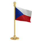 Czech Republic Car Dashboard Flag of 2in x 3in With A Steel or Plastic Base
