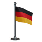Germany Car Dashboard Flag of 2in x 3in With A Steel or Plastic Base