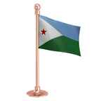 Djibouti  Car Dashboard Flag of 2in x 3in With A Steel or Plastic Base