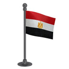 Egypt Car Dashboard Flag of 2in x 3in With A Steel or Plastic Base
