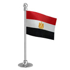 Egypt Car Dashboard Flag of 2in x 3in With A Steel or Plastic Base