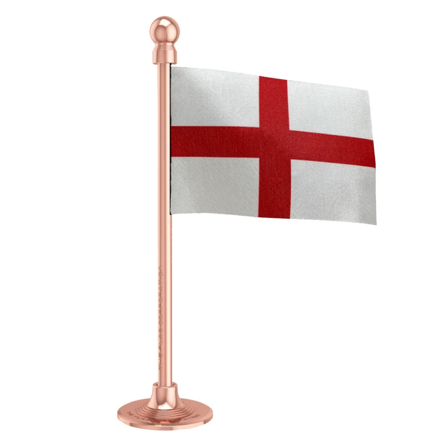 England Car Dashboard Flag of 2in x 3in With A Steel or Plastic Base