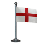 England Car Dashboard Flag of 2in x 3in With A Steel or Plastic Base