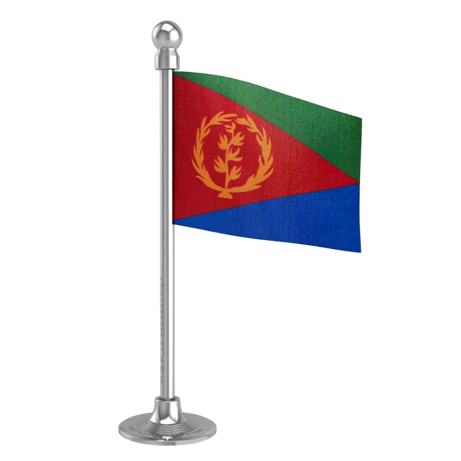 Eritrea Car Dashboard Flag of 2in x 3in With A Steel or Plastic Base
