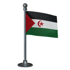 Western Sahara Car Dashboard Flag of 2in x 3in With A Steel or Plastic Base
