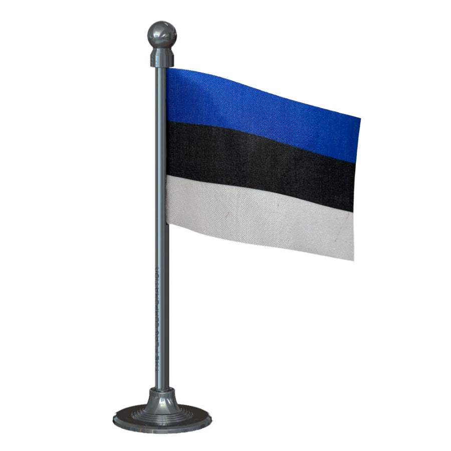 Estonia Car Dashboard Flag of 2in x 3in With A Steel or Plastic Base