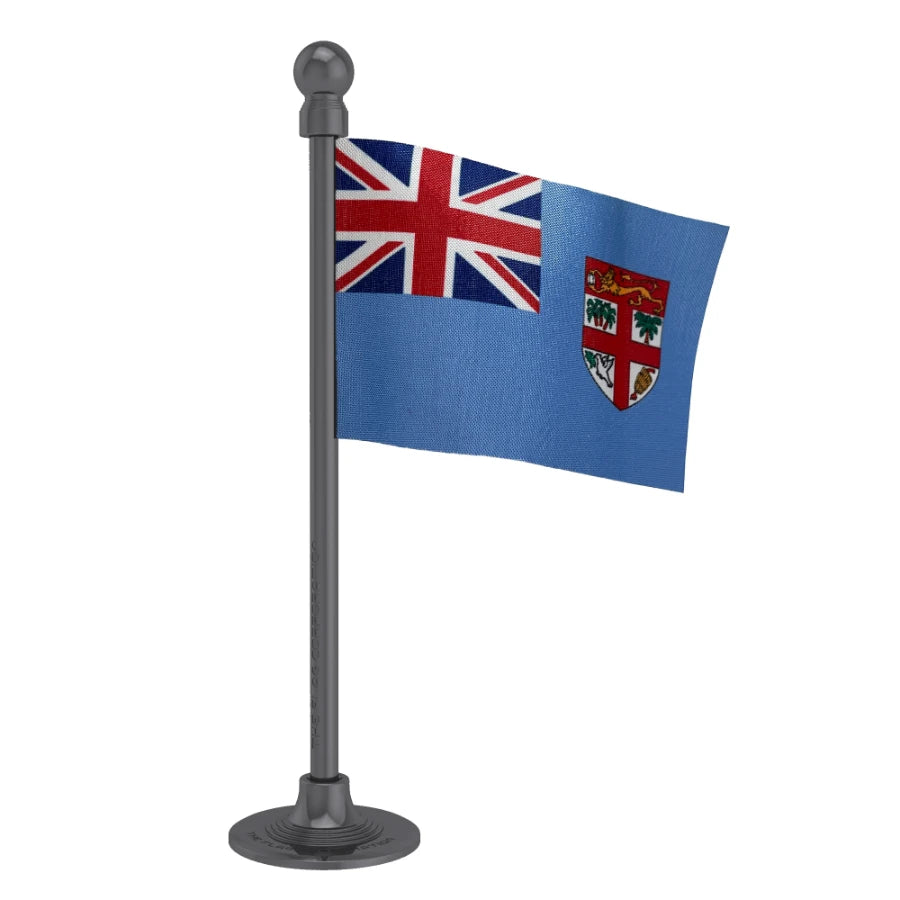 Fiji  Car Dashboard Flag of 2in x 3in With A Steel or Plastic Base