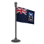 Falkland Islands (Malvinas) Car Dashboard Flag of 2in x 3in With A Steel or Plastic Base