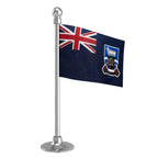 Falkland Islands (Malvinas) Car Dashboard Flag of 2in x 3in With A Steel or Plastic Base