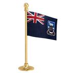 Falkland Islands (Malvinas) Car Dashboard Flag of 2in x 3in With A Steel or Plastic Base
