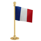 France Car Dashboard Flag of 2in x 3in With A Steel or Plastic Base