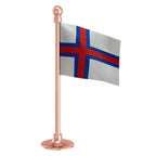 Faroe Islands Car Dashboard Flag of 2in x 3in With A Steel or Plastic Base