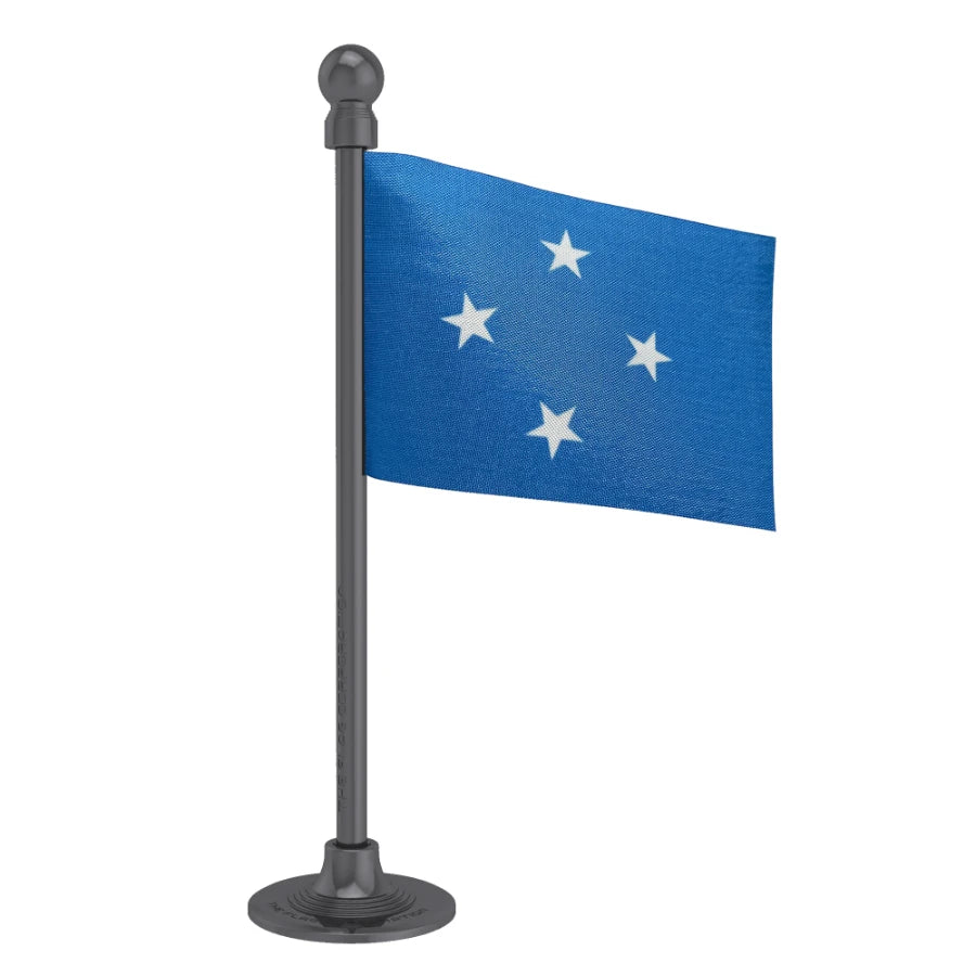 Micronesia Car Dashboard Flag of 2in x 3in With A Steel or Plastic Base