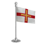 Guernsey Car Dashboard Flag of 2in x 3in With A Steel or Plastic Base