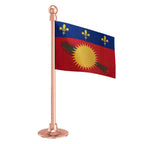 Guadeloupe Car Dashboard Flag of 2in x 3in With A Steel or Plastic Base
