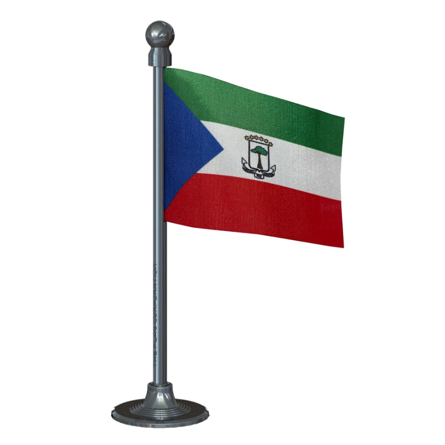 Equatorial Guam Car Dashboard Flag of 2in x 3in With A Steel or Plastic Base