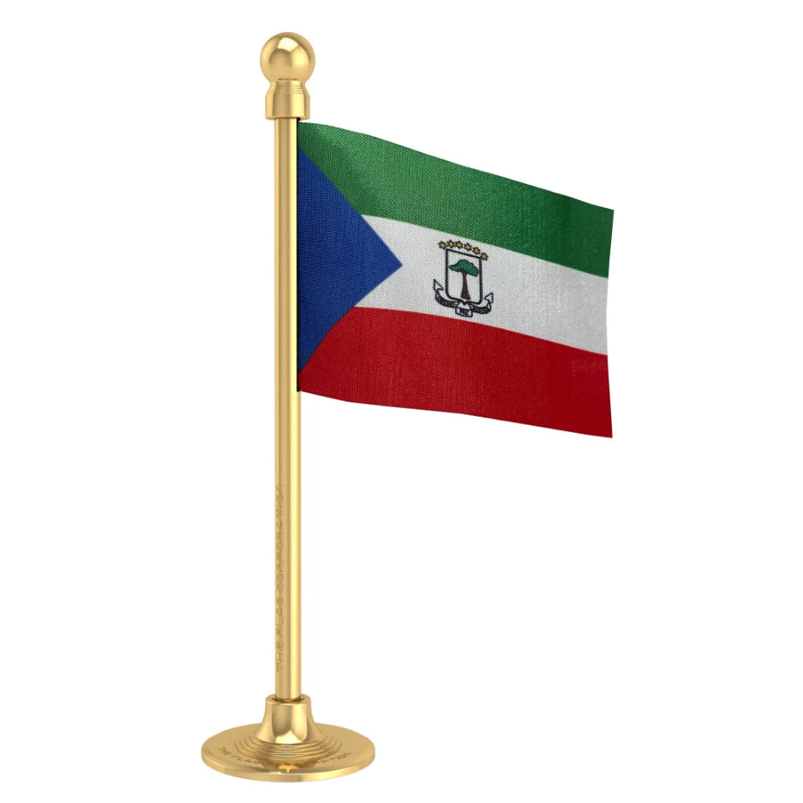 Equatorial Guam Car Dashboard Flag of 2in x 3in With A Steel or Plastic Base