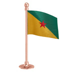 French Guiana Car Dashboard Flag of 2in x 3in With A Steel or Plastic Base