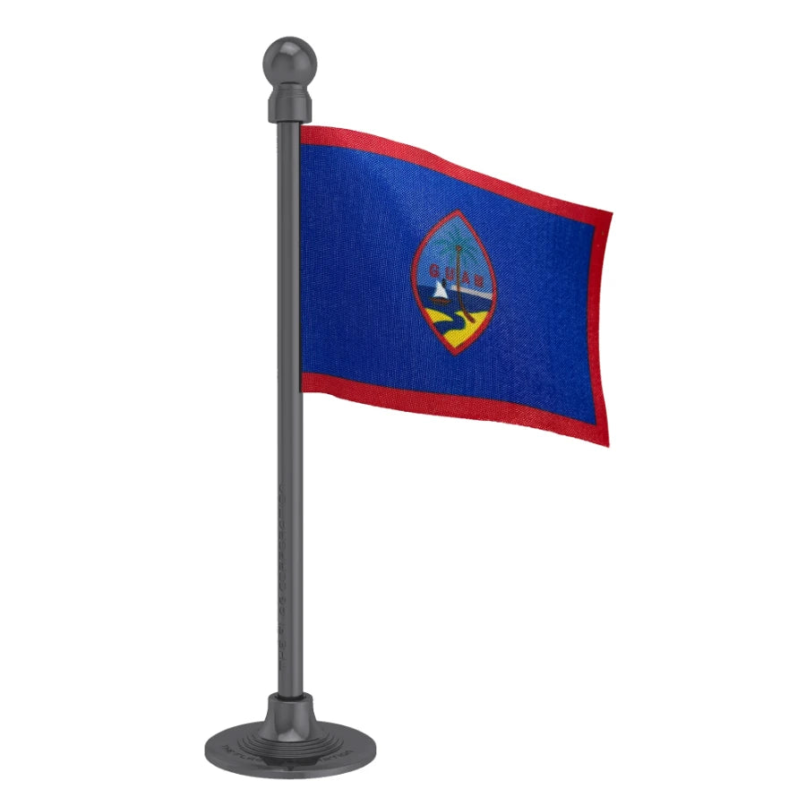 Guam Car Dashboard Flag of 2in x 3in With A Steel or Plastic Base