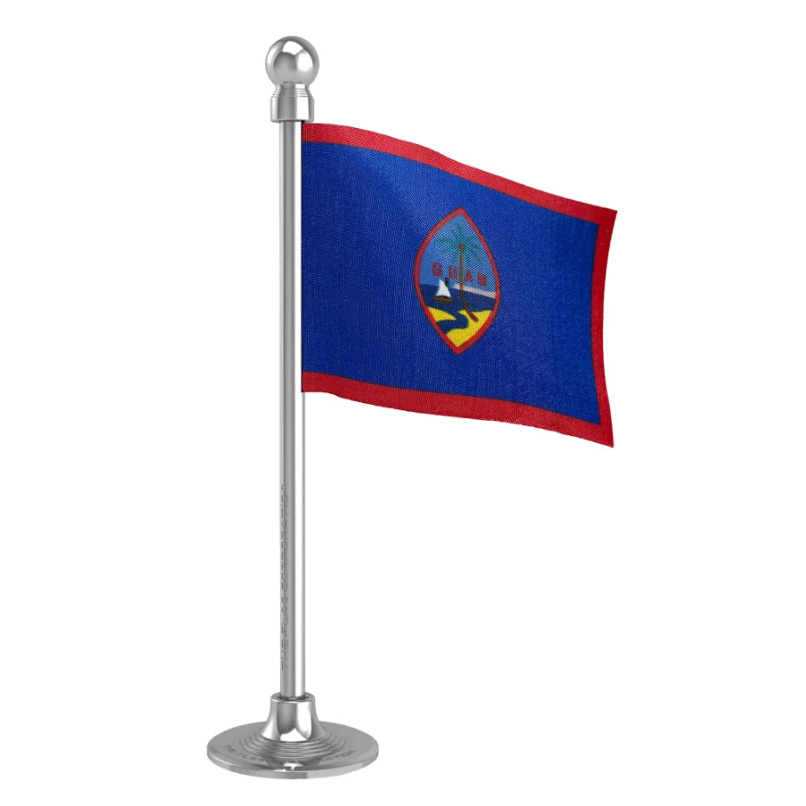 Guam Car Dashboard Flag of 2in x 3in With A Steel or Plastic Base
