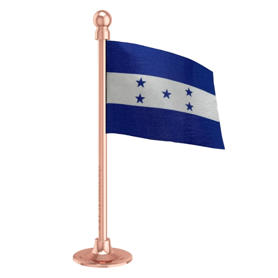 Honduras Car Dashboard Flag of 2in x 3in With A Steel or Plastic Base