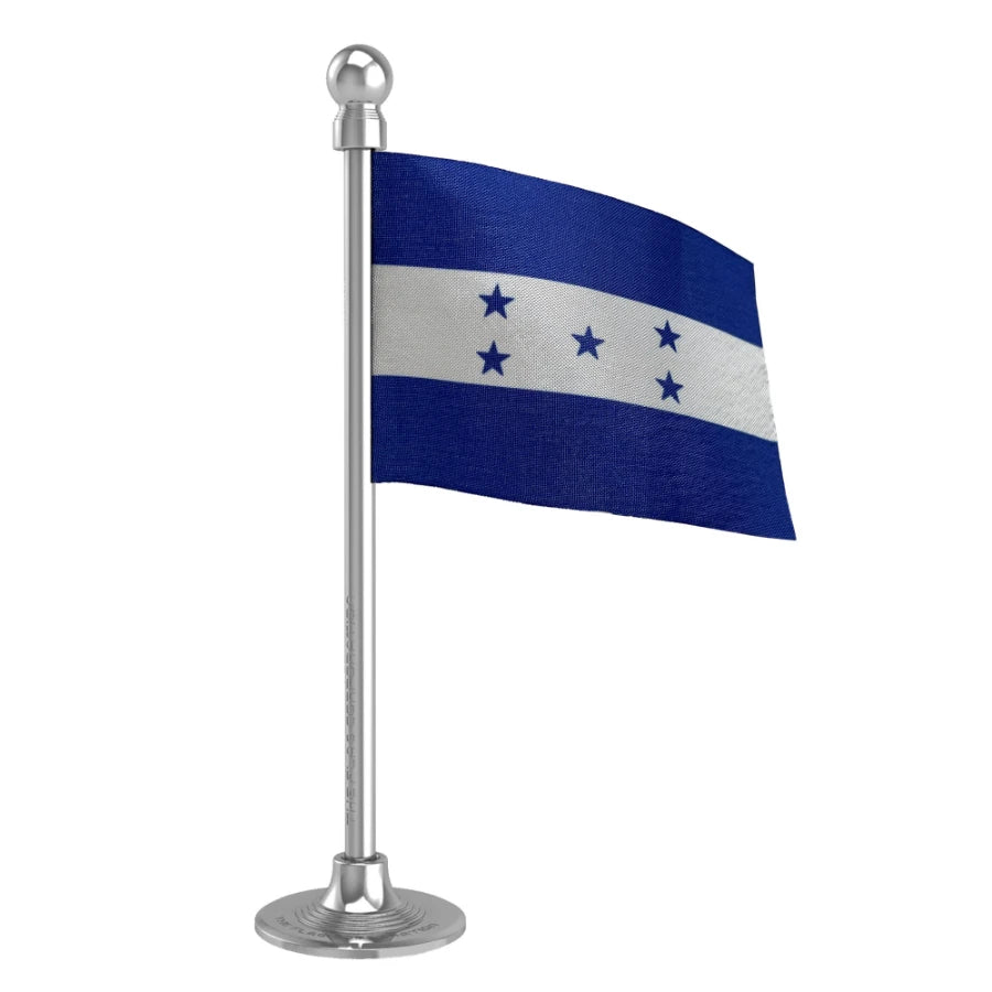 Honduras Car Dashboard Flag of 2in x 3in With A Steel or Plastic Base