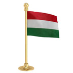Hungary Car Dashboard Flag of 2in x 3in With A Steel or Plastic Base