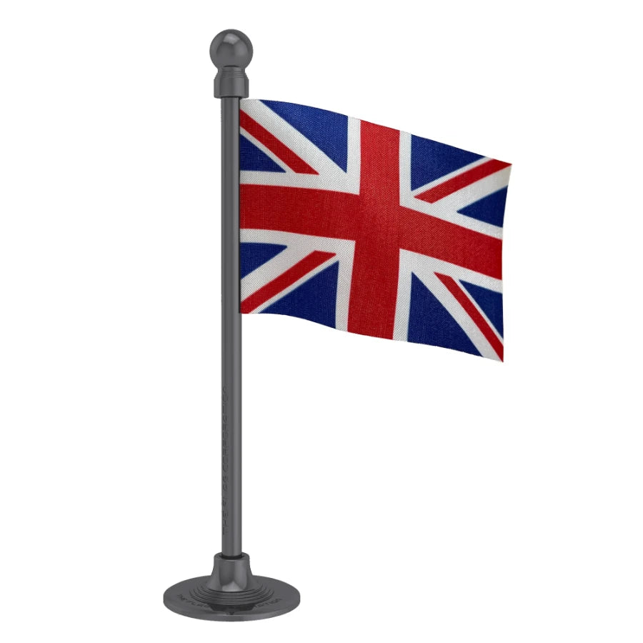 UK United Kingdom Car Dashboard Flag of 2in x 3in With A Steel or Plastic Base