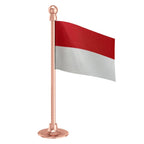 Indonesia Car Dashboard Flag of 2in x 3in With A Steel or Plastic Base