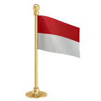 Indonesia Car Dashboard Flag of 2in x 3in With A Steel or Plastic Base