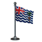 British Indian Ocean Territory Car Dashboard Flag of 2in x 3in With A Steel or Plastic Base